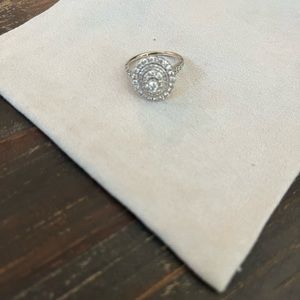 Cocktail Ring size 6 white gold